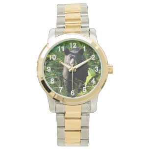 Neuartiger Schwarzbär Armbanduhr
