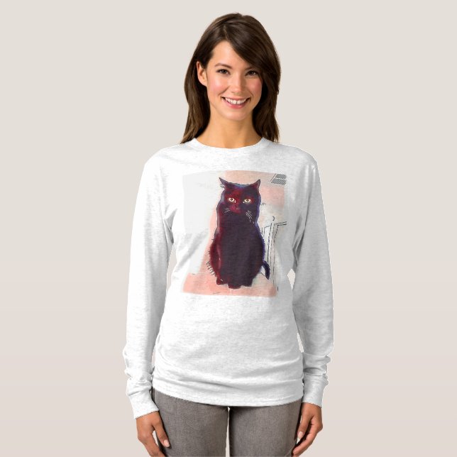 Neuartiges Black Cat Shirt (Vorne ganz)