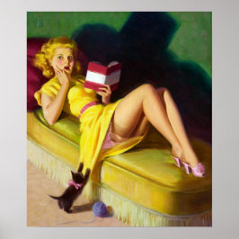 Neuartiges Kitten Button Up Poster