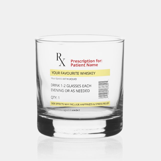 Neuartiges Whiskey-Glas individuell anpassbar Whiskyglas (Vorderseite)