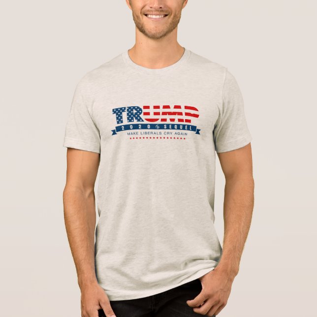 Neuartigkeit der Präsidentschaftswahlen in Trump 2 Tri-Blend Shirt (Vorderseite)
