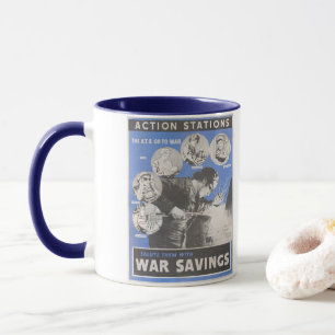 Neuauflage des britischen Kriegsplakats Tasse