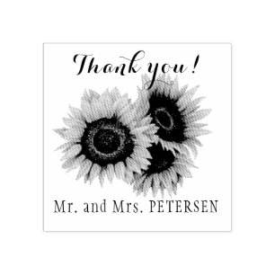Neuauflage Mr. und Mrs. Name rustic Hochzeit Danke Gummistempel