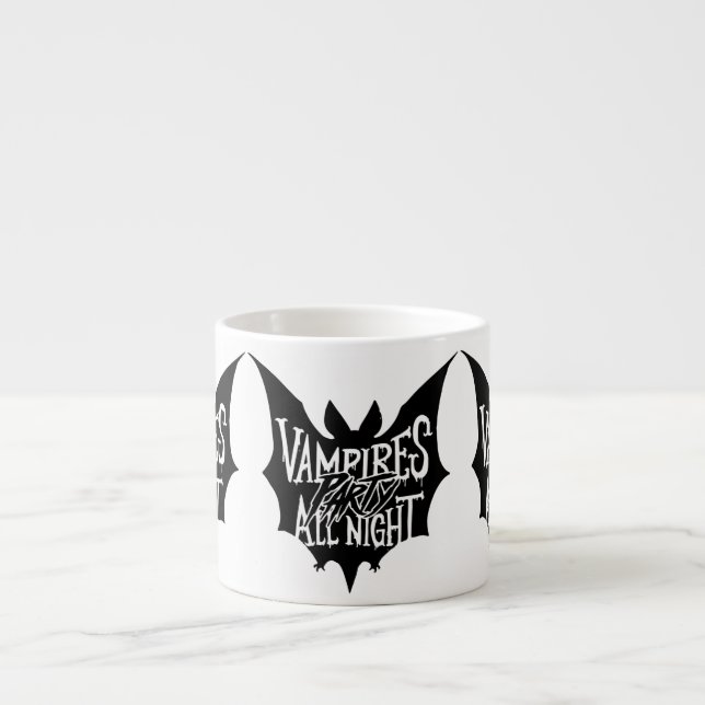 Neuauflage: Vampirs Halloween-Bash Espressotasse (Vorderseite)