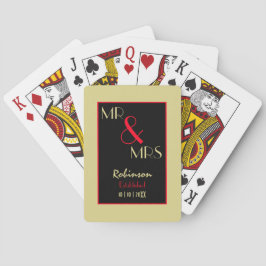 Neuauflage von Mr. und Mrs. Personalisiert Wedding Spielkarten