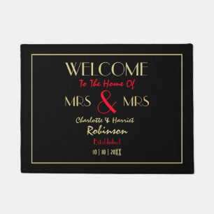 Neuauflage von Mrs. und Mrs. Personalisiert Weddin Fußmatte