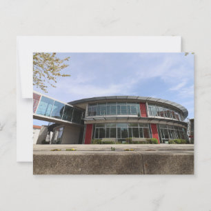 NEUBAU HAAGER REALSCHULE IM FRÜHLING POSTKARTE