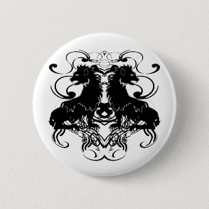 Neubearbeitung von Vintage-Löwen mit Wirbeln Button