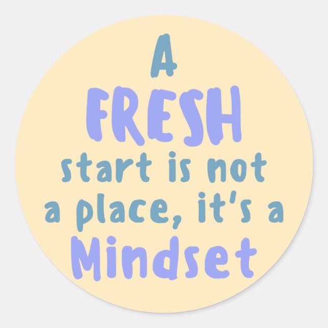 Neubeginn Runder Aufkleber (Vorderseite)
