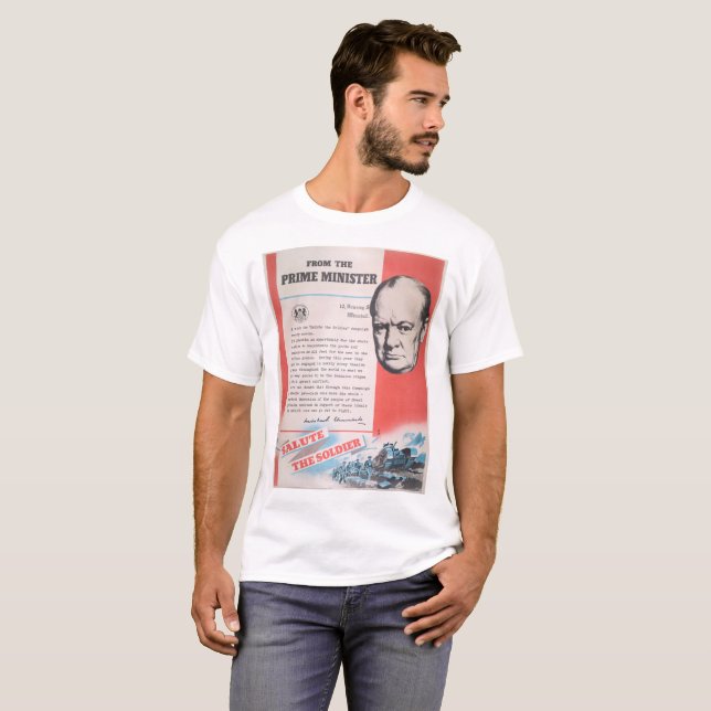Neudruck des britischen Kriegsposters. T-Shirt (Vorne ganz)