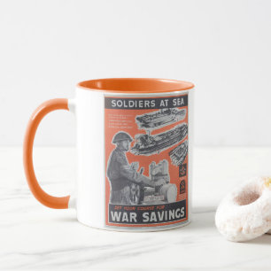 Neudruck des britischen Kriegsposters. Tasse