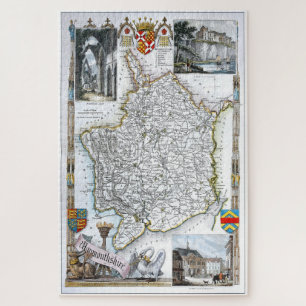 Neudruck eines Vintagen Monmouthshire, Vereinigtes