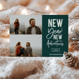 Neue Abenteuer Foto Weihnachtskarte Feiertagskarte