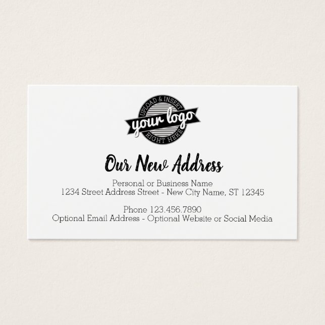 Neue Adressänderung mit dem Firmenlogo (Vorderseite)