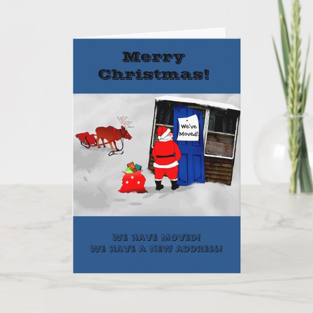 Neue Adressankündigung Weihnachtskarte Feiertagskarte (Vorderseite)