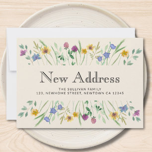 Neue Adresse Floral Umzug Ankündigung