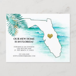 Neue Adresse Florida Karte Gold Herzbewegung