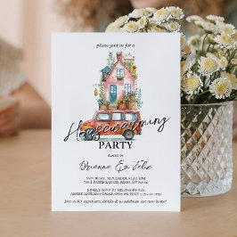 Neue Adresse I Car Moving Zuhause House Erwärmung  Einladung