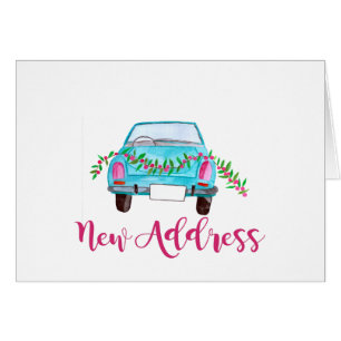 Neue Adresse Klassischer Weihnachtswagen