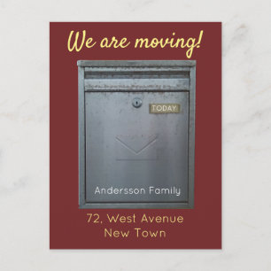 Neue Adresse Silver Mailbox Benutzerdefinierter Te Postkarte