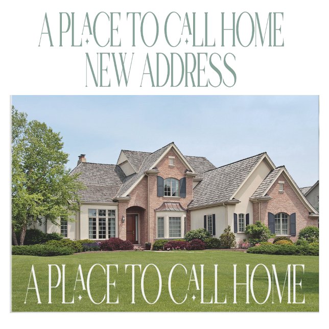 Neue Adressenänderung Zuhause Foto bewegen Ankündigung (New Address Change of Address Home Photo Moving Announcement Card.)