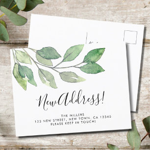 Neue Adressenverschiebung Ankündigungspostkarte