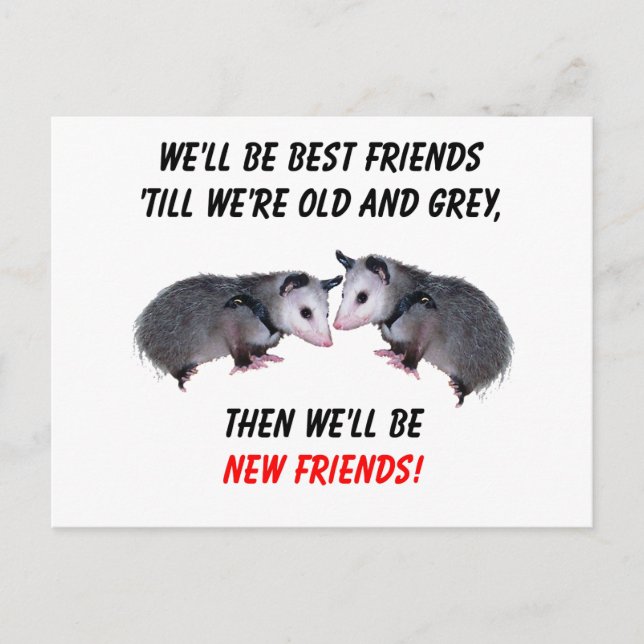 Neue alte Freunde Postkarte (Vorderseite)