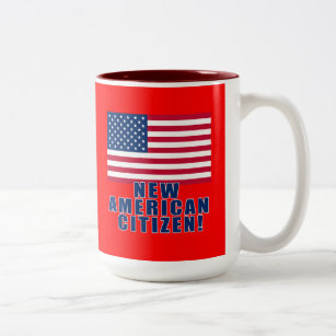 Neue amerikanische Bürger-Geschenke und T-Shirts Zweifarbige Tasse