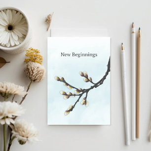 Neue Anfänge – Botanische Ermutigungskarte Karte