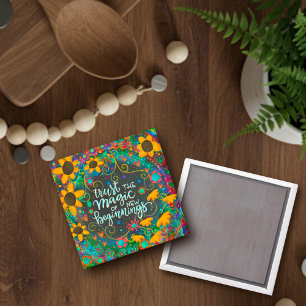 Neue Anfänge Hübsch Daisy Inspirivity Trendy Magnet