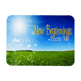 "Neue Anfänge" Motivation Affirmation Flexibel Magnet