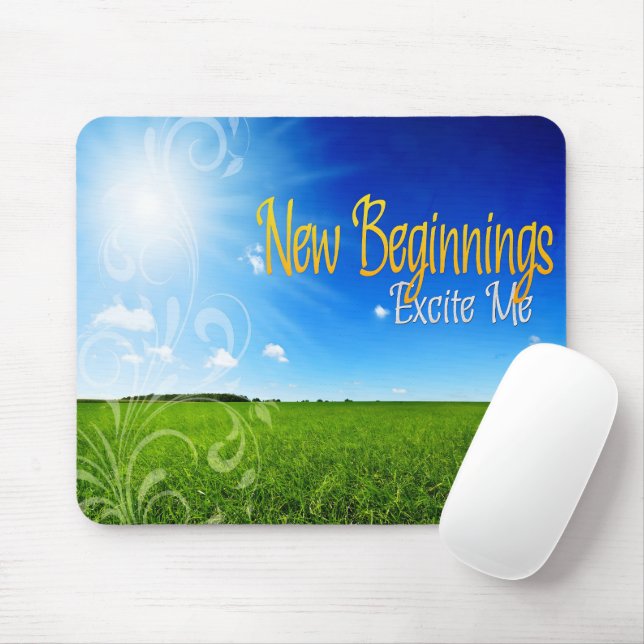 "Neue Anfänge" Motivation Affirmation Mousepad (Mit Mouse)