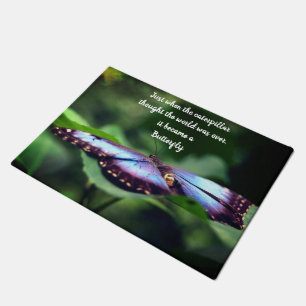Neue Anfänge Schmetterling Inspiration Zitat Fußmatte