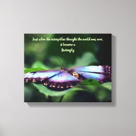 Neue Anfänge Schmetterling Inspiration Zitat Leinwanddruck