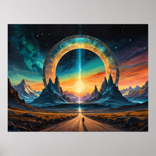 Neue Anfänge: Treten Sie durch ein Stargate Poster (Vorne)