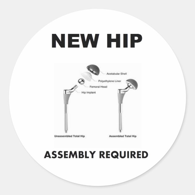Neue Angesagte Assembly erforderlich Runder Aufkleber (Vorderseite)