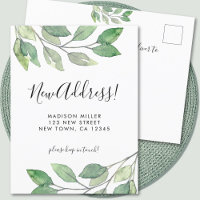 Neue Ankündigung "Adresse Grün bewegen" Postkarte