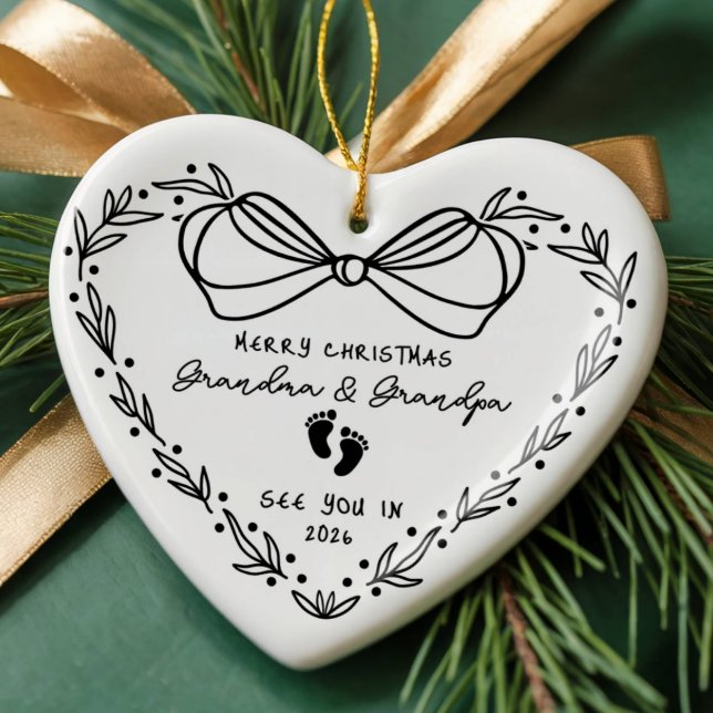 Neue Baby-Ankündigung Weihnachten Keramik Ornament (Von Creator hochgeladen)