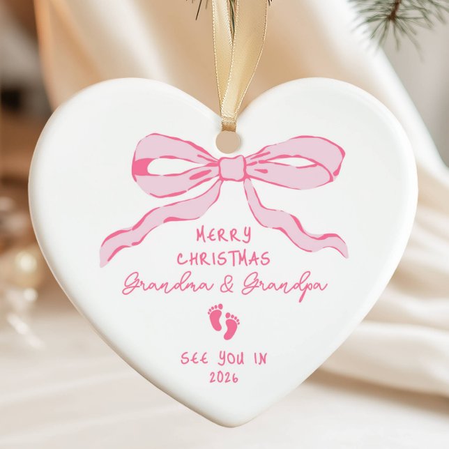 Neue Baby-Ankündigung Weihnachten Keramik Ornament (Von Creator hochgeladen)