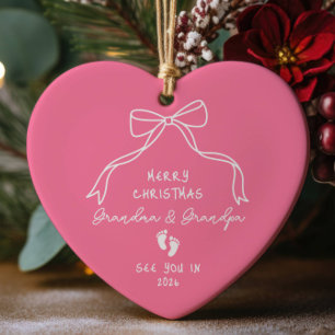Neue Baby-Ankündigung Weihnachten Keramik Ornament