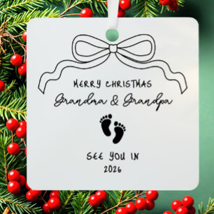 Neue Baby-Ankündigung Weihnachten Ornament Aus Metall