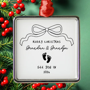Neue Baby-Ankündigung Weihnachten Ornament Aus Metall
