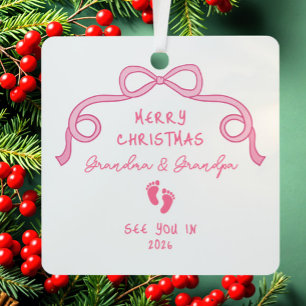 Neue Baby-Ankündigung Weihnachten Ornament Aus Metall