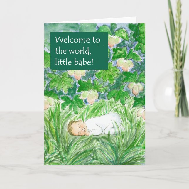 Neue Baby-Begrüßungskarte Karte (Vorderseite)
