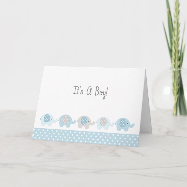 Neue Baby Boy Gratulations Card Karte (Vorderseite)