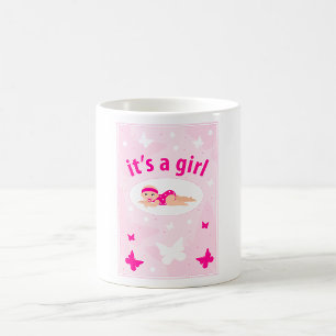Neue Baby Girl-Ankündigung Kaffeetasse