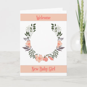 Neue Baby Girl Card, eigenes Foto hinzufügen Karte
