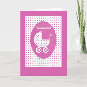 Neue Baby Girl Gratulations Card Karte