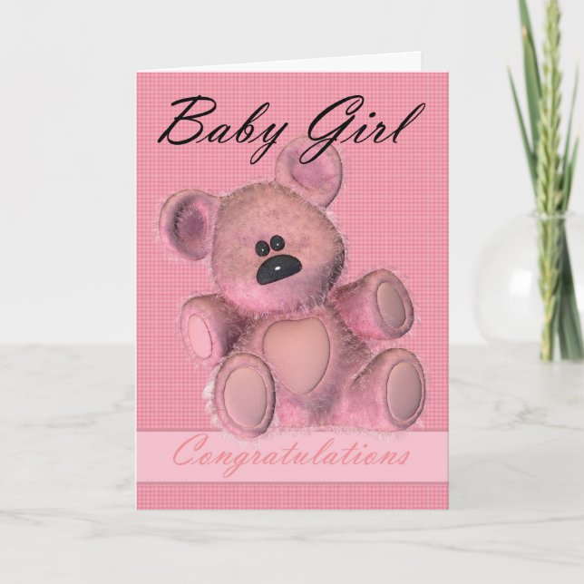 Neue Baby Girl Herzlichen Glückwunsch Karte (Vorderseite)