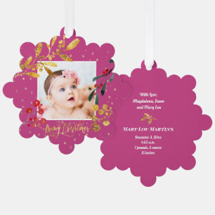 neue Baby Girl Paper Ornament Card